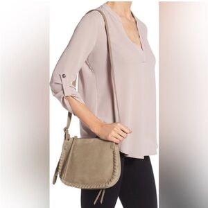 All Saints Taupe Crossbody leather bag